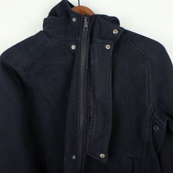 Lululemon Jacket Womens 12 Black Full Zip Hooded Sweatshirt Outdoor Heavy - Picture 9 of 10